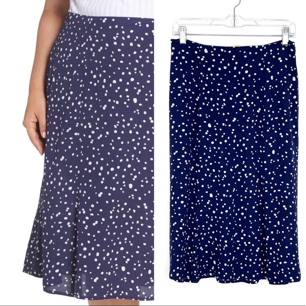 Leith A-Line Midi Circle Print Skirt - image 1